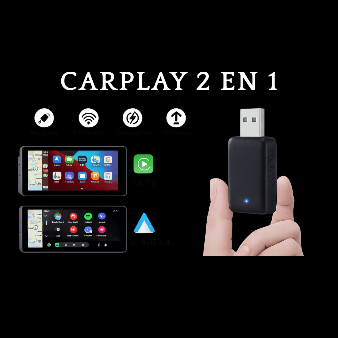 Adaptador Inalámbrico CarPlay & Android Auto 2 en 1
